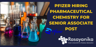 Pfizer Hiring Pharmaceutical Chemistry for Senior Associate Post