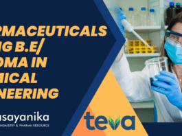Teva Pharmaceuticals Hiring B.E/ Diploma in Chemical Engineering