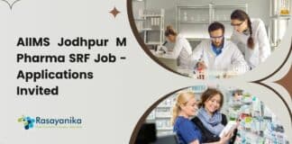 AIIMS Jodhpur M Pharma SRF Job - Applications Invited