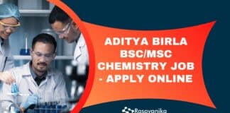 Aditya Birla BSc/MSc Chemistry Job - Apply Online