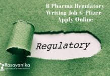 B Pharma Regulatory Writing Job @ Pfizer - Apply Online