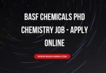 BASF Chemicals PhD Chemistry Job - Apply Online