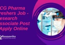 BCG Pharma Freshers Job - Research Associate Post - Apply Online