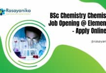 BSc Chemistry Chemist Job Opening @ Element - Apply Online