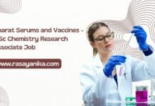 Bharat Serums and Vaccines - MSc Chemistry Research Associate Job