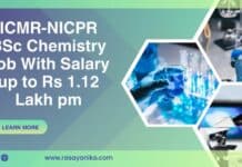 ICMR-NICPR BSc Chemistry Job With Salary up to Rs 1.12 Lakh pm