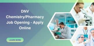 DNV Chemistry/Pharmacy Job Opening - Apply Online