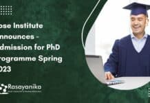 Bose Institute Announces - Admission for PhD Programme Spring 2023