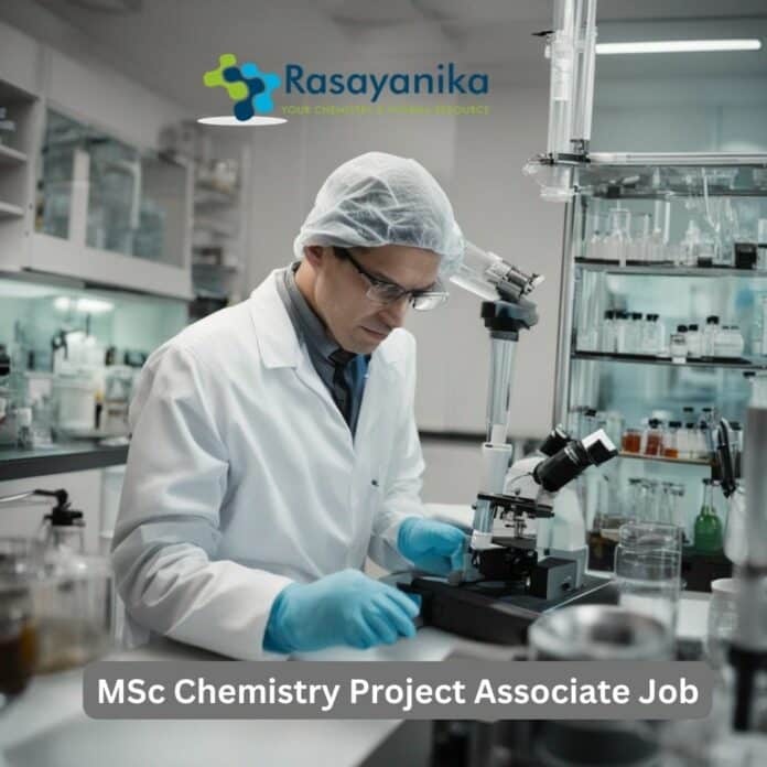CSIR CCMB Recruitment - Chemistry & Pharma Project Associate Post