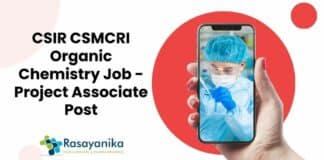 CSIR CSMCRI Organic Chemistry Job - Project Associate Post
