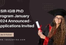 CSIR-IGIB PhD Program January 2024 Announced - Applications Invited