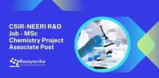CSIR-NEERI R&D Job - MSc Chemistry Project Associate Post