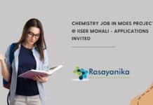 Chemistry Job in MoES Project @ IISER Mohali - Applications Invited