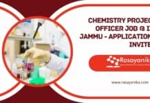 Chemistry Project Officer Job @ IIT Jammu - Applications Invited