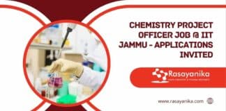 Chemistry Project Officer Job @ IIT Jammu - Applications Invited