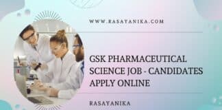 GSK Pharmaceutical Science Job - Candidates Apply Online