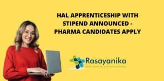 HAL Apprenticeship with Stipend Announced - Pharma Candidates Apply