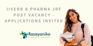 IISERB B Pharma JRF Post Vacancy - Applications Invited
