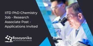 IITD PhD Chemistry Job - Research Associate Post - Applications Invited