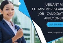 Jubilant MSc Chemistry Research Job - Candidates Apply Online