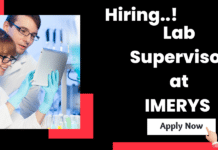 Lab Supervisor at IMERYS