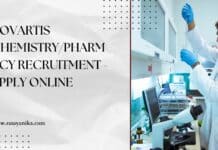 Novartis Chemistry/Pharmacy Recruitment - Apply Online