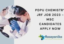 PDPU Chemistry JRF Job 2023 - MSc Candidates Apply Now