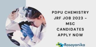 PDPU Chemistry JRF Job 2023 - MSc Candidates Apply Now