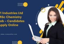 PI Industries Ltd MSc Chemistry Job - Candidates Apply Online