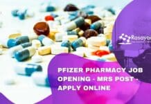 Pfizer Pharmacy Job Opening - MRS Post - Apply Online