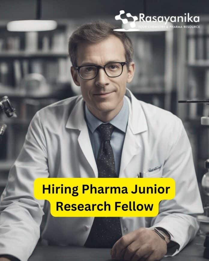 Pune University Hiring Pharma Junior Research Fellow