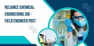 Reliance Chemical Engineering Job - Field Engineer Post