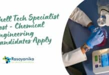 Shell Tech Specialist Post - Chemical Engineering Candidates Apply