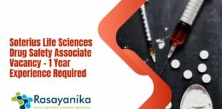 Soterius Life Sciences Drug Safety Associate Vacancy - 1 Year Experience Required