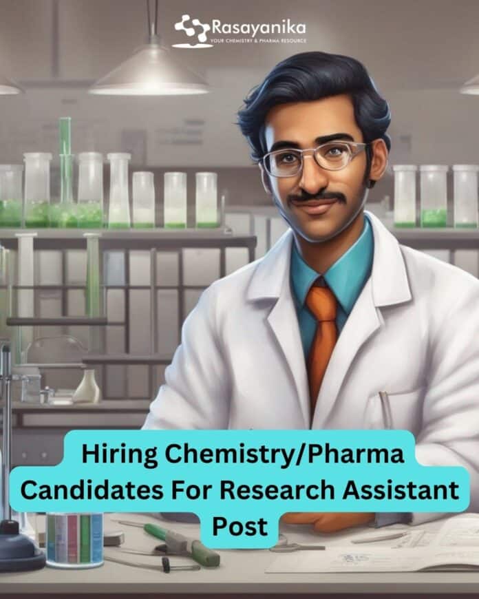TIGS Hiring Chemistry/Pharma Candidates For Research Assistant Post