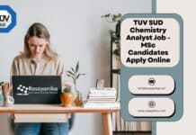 TUV SUD Chemistry Analyst Job - MSc Candidates Apply Online