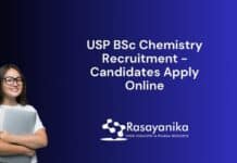 USP BSc Chemistry Recruitment - Candidates Apply Online