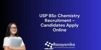 USP BSc Chemistry Recruitment - Candidates Apply Online