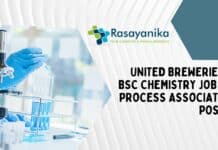 United Breweries BSc Chemistry Job - Process Associate Post