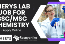 IMERYS Lab Job for BSC/MSC Chemistry - Apply Online