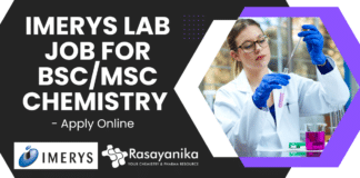 IMERYS Lab Job for BSC/MSC Chemistry - Apply Online