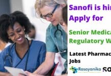 Medical Regulatory Writer at Sanofi