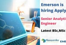 Senior Analytical Engineer at Emerson