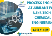 Process engineer at Jubilant