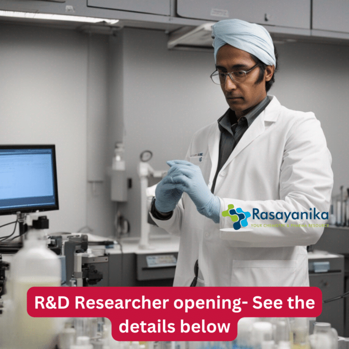 MSc Chemistry R&D vacancy