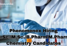 Phenomenex Hiring Chemistry Candidates