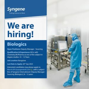 Job Opening at Syngene