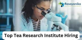 MSc Chemistry JRF Job at TOCKLAI Tea Research Institute