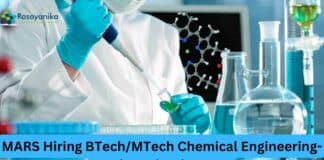 MARS Hiring Chemical Engineering
