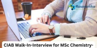 Trainee Post for MSc Chemistry